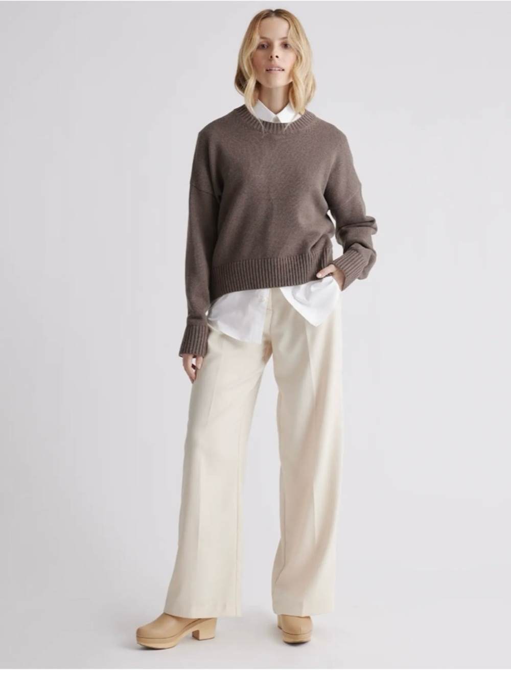 Quince 100% Organic Cotton Crewneck Sweater - Picture 2 of 4